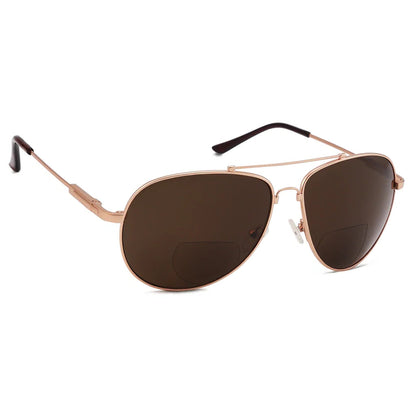 Polarized Bifocal Sunglasses Pilot Wire Rim Women Men