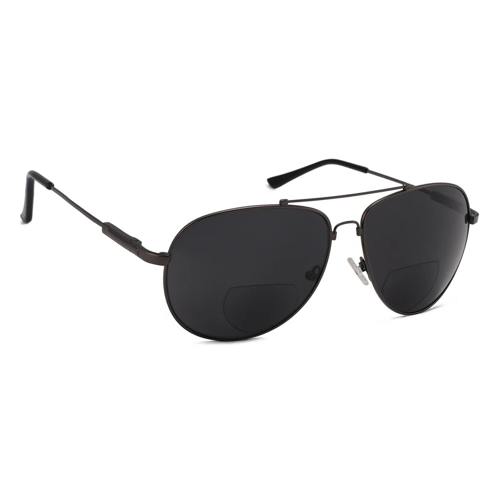 Polarized Bifocal Sunglasses Pilot Wire Rim Women Men