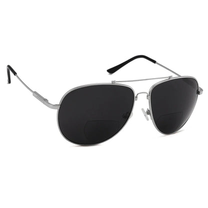 Polarized Bifocal Sunglasses Pilot Wire Rim Women Men