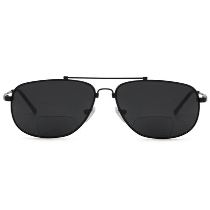 Polarized Bifocal Sunglasses Pilot Wire Rim Men