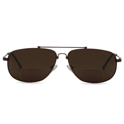 Polarized Bifocal Sunglasses Pilot Wire Rim Men