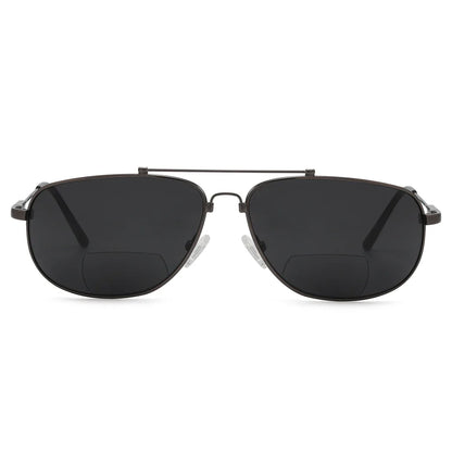 Polarized Bifocal Sunglasses Pilot Wire Rim Men