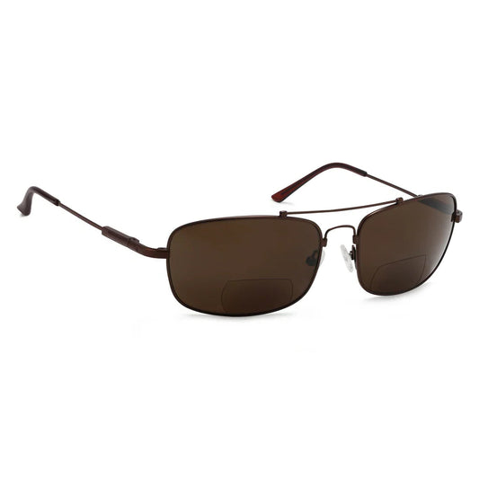 Polarized Bifocal Sunglasses Pilot Wire Rim Men Women