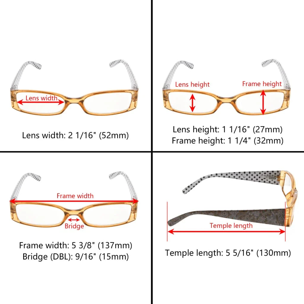 Polka Dots Pattern Design Reading Glasses For Women