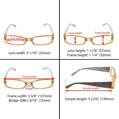 Polka Dots Pattern Design Reading Glasses For Women