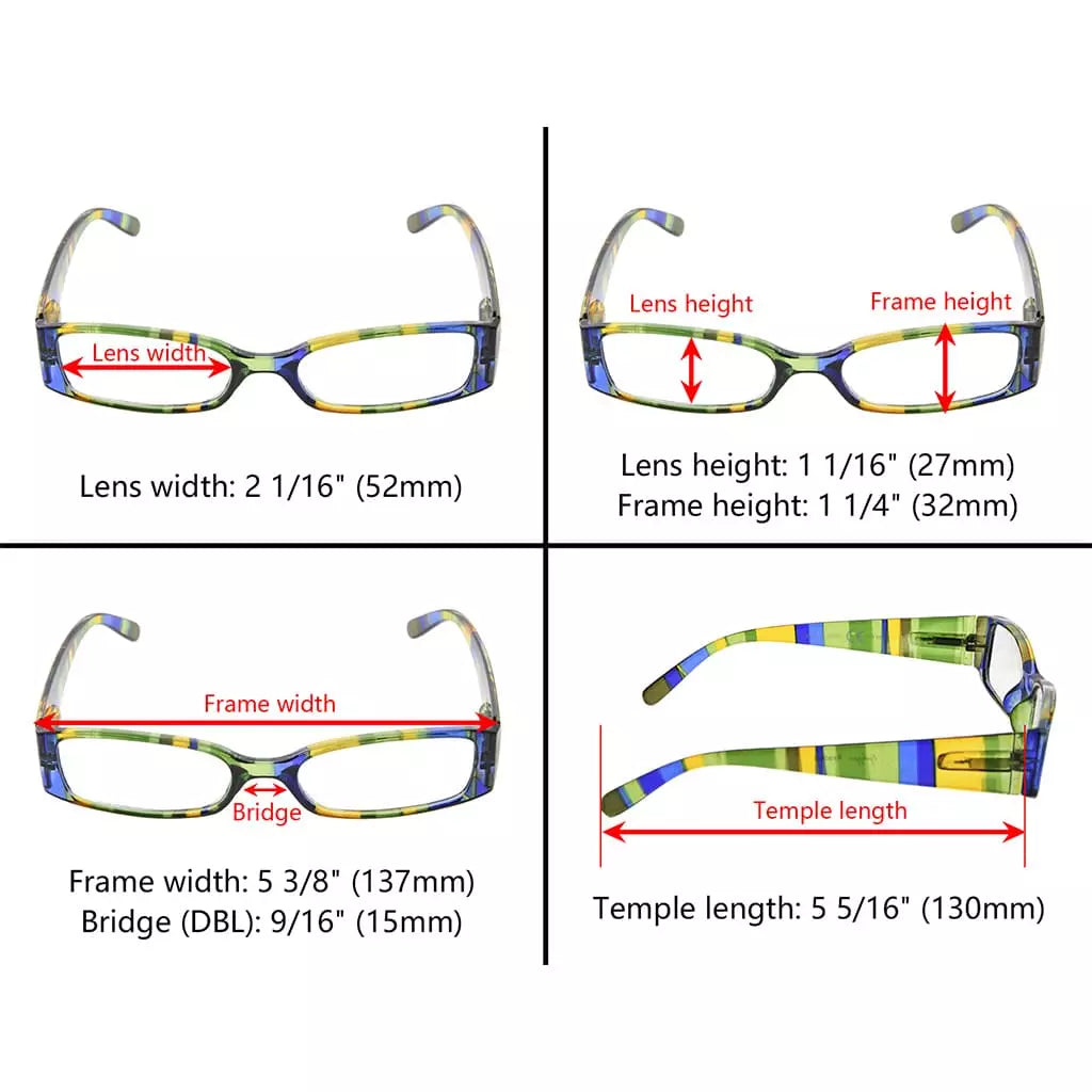 Pattern Striped Reading Glasses Women