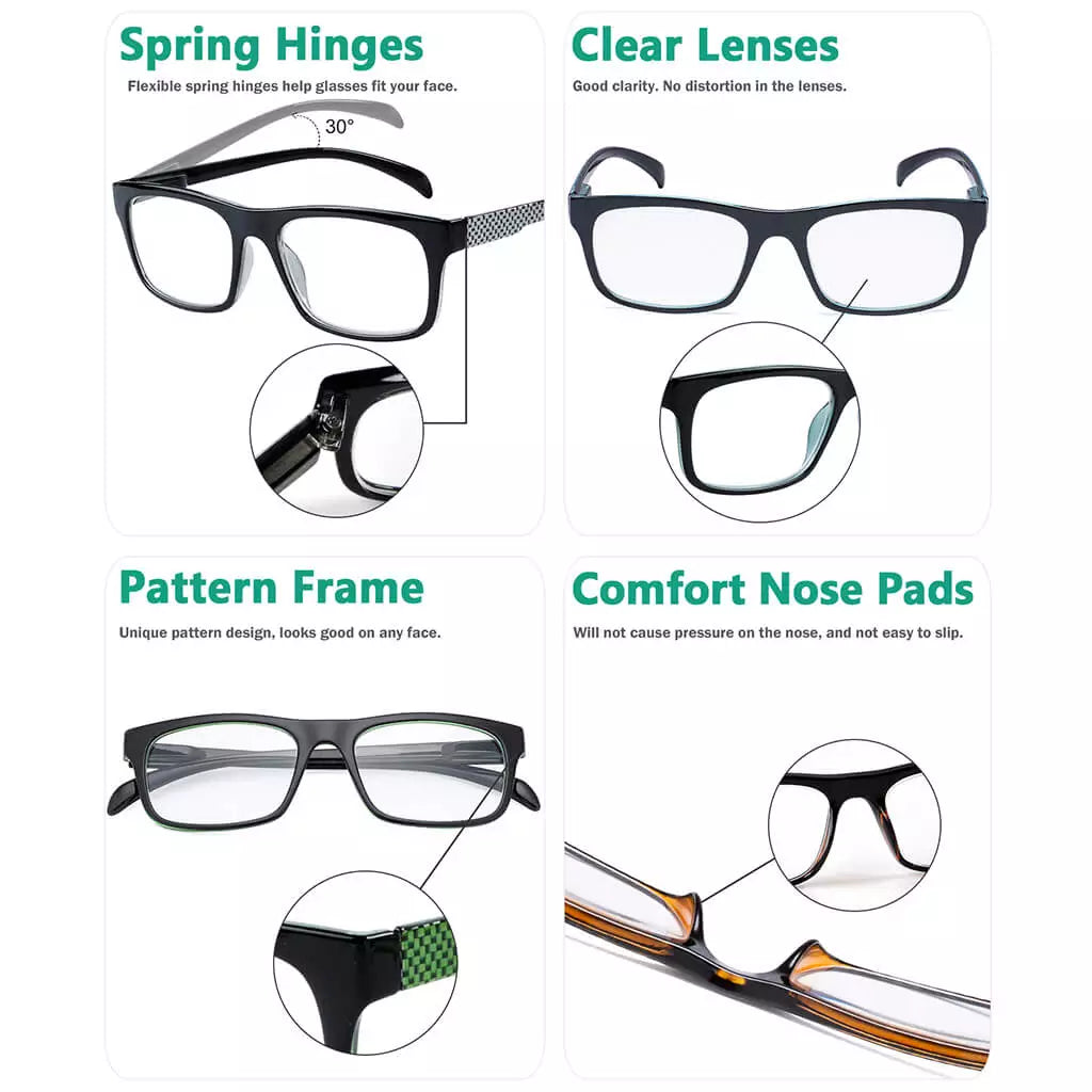 Patterned Design Reading Glasses Women Men