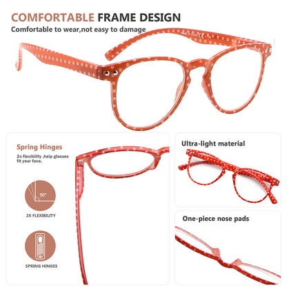 polka dots reading glasses eyeglasses women