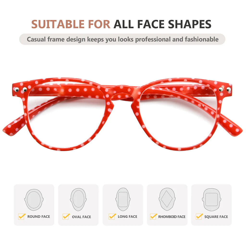 polka dots reading glasses eyeglasses women
