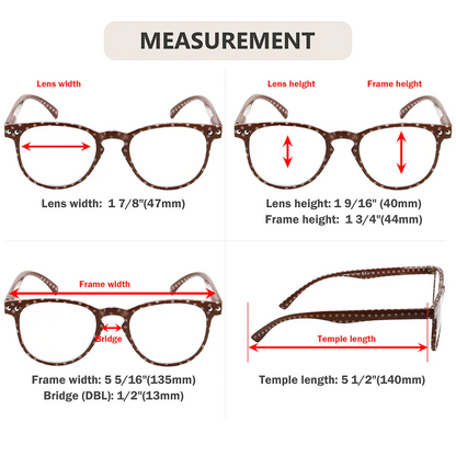 polka dots reading glasses eyeglasses women