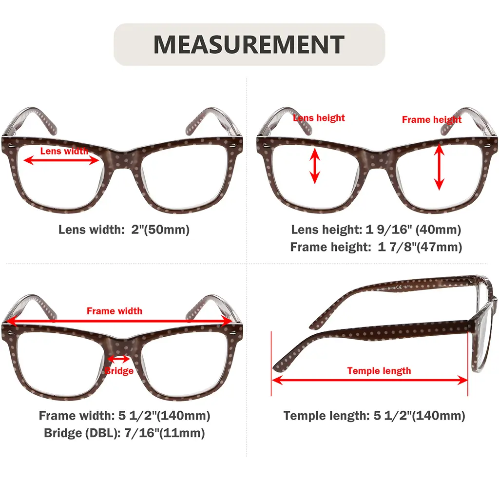 Polka Dots Reading Glasses Eyewear for Women