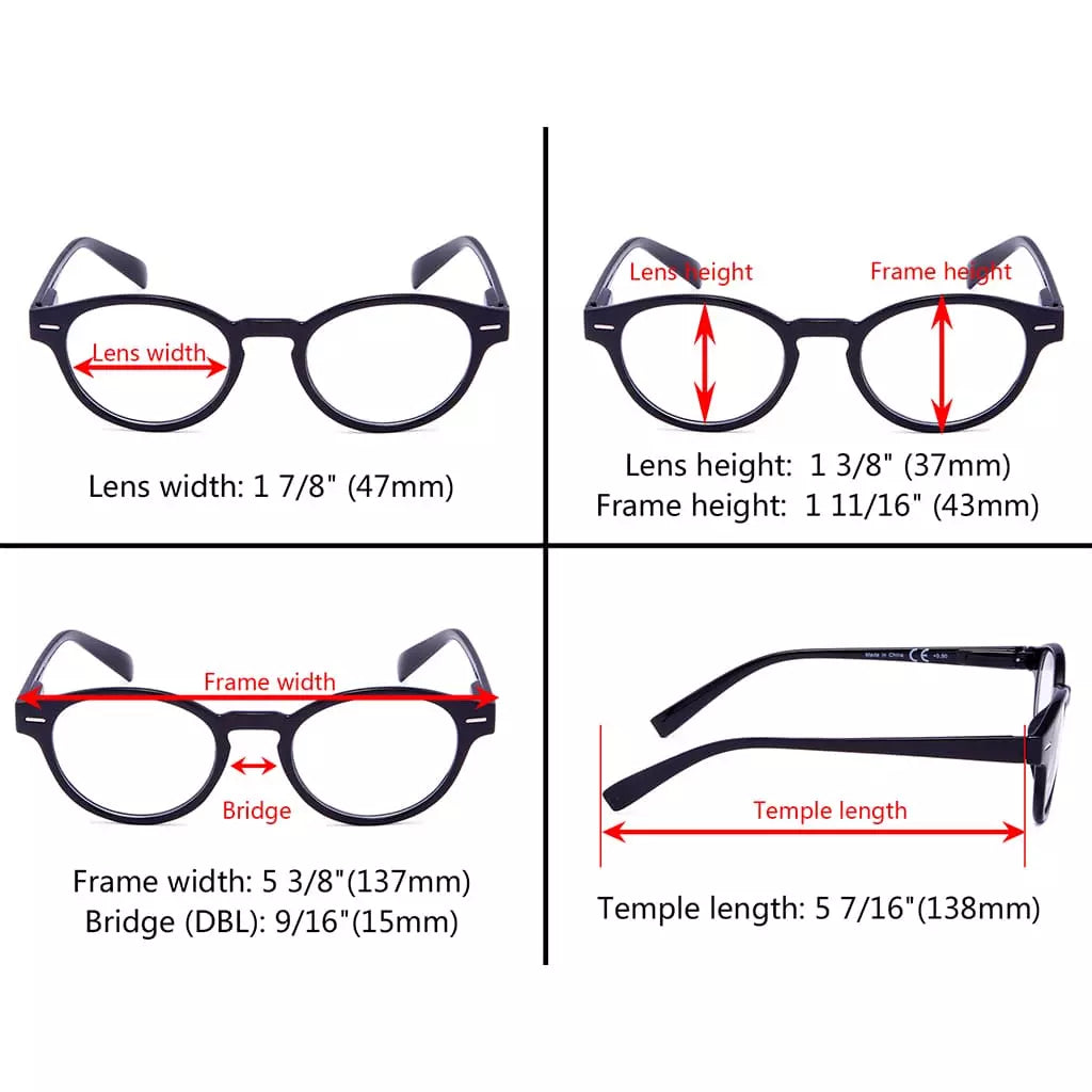 Oval Round Reading Glasses for Women