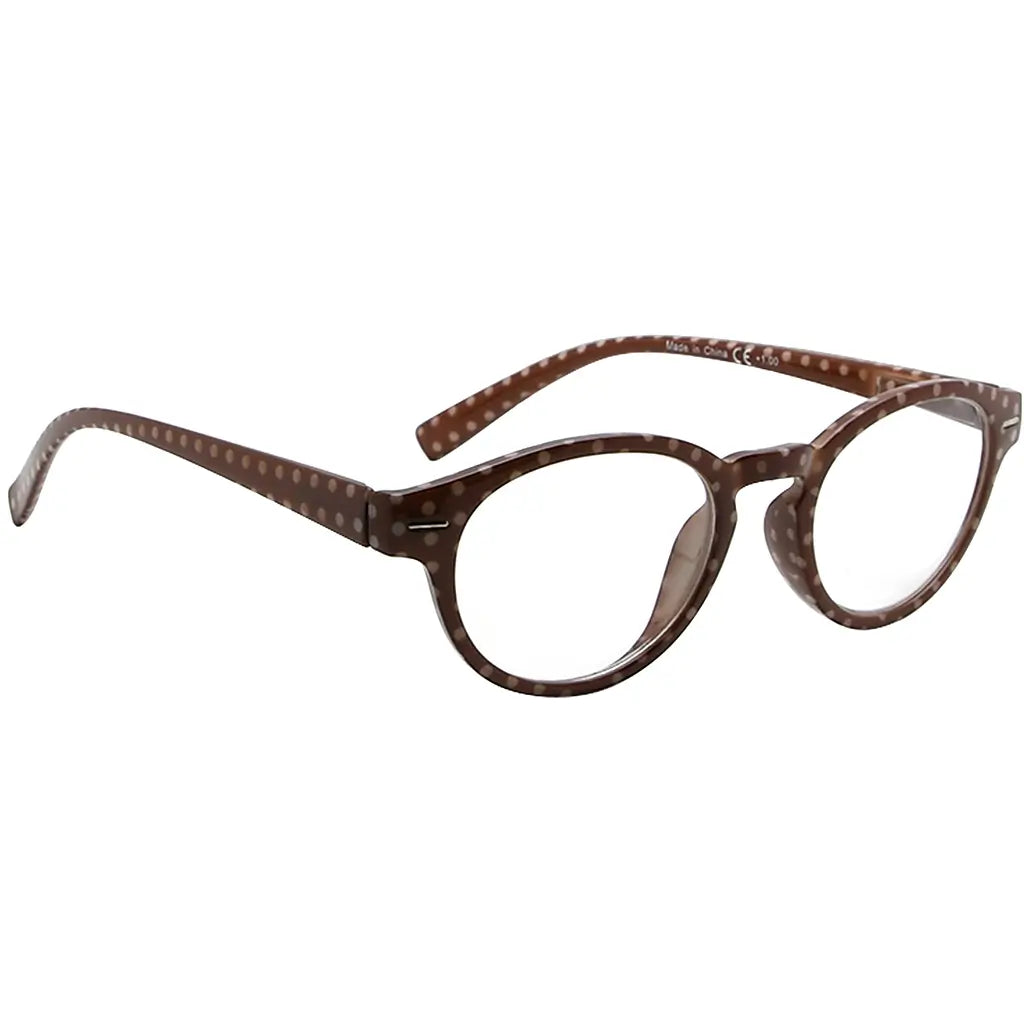 oval polka dots reading glasses women