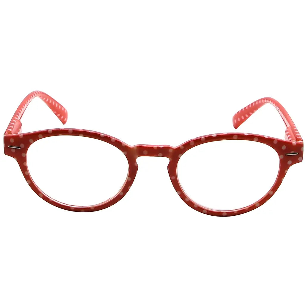 oval polka dots reading glasses women