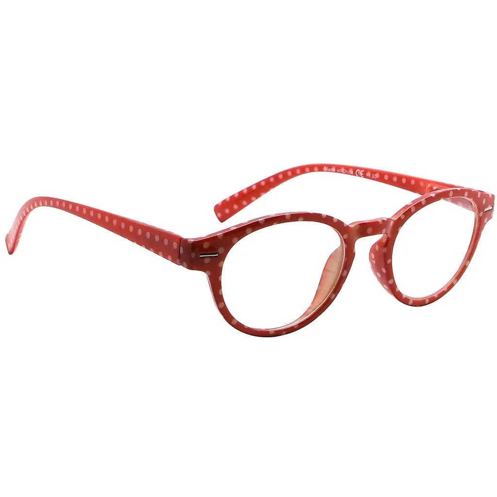 oval polka dots reading glasses women