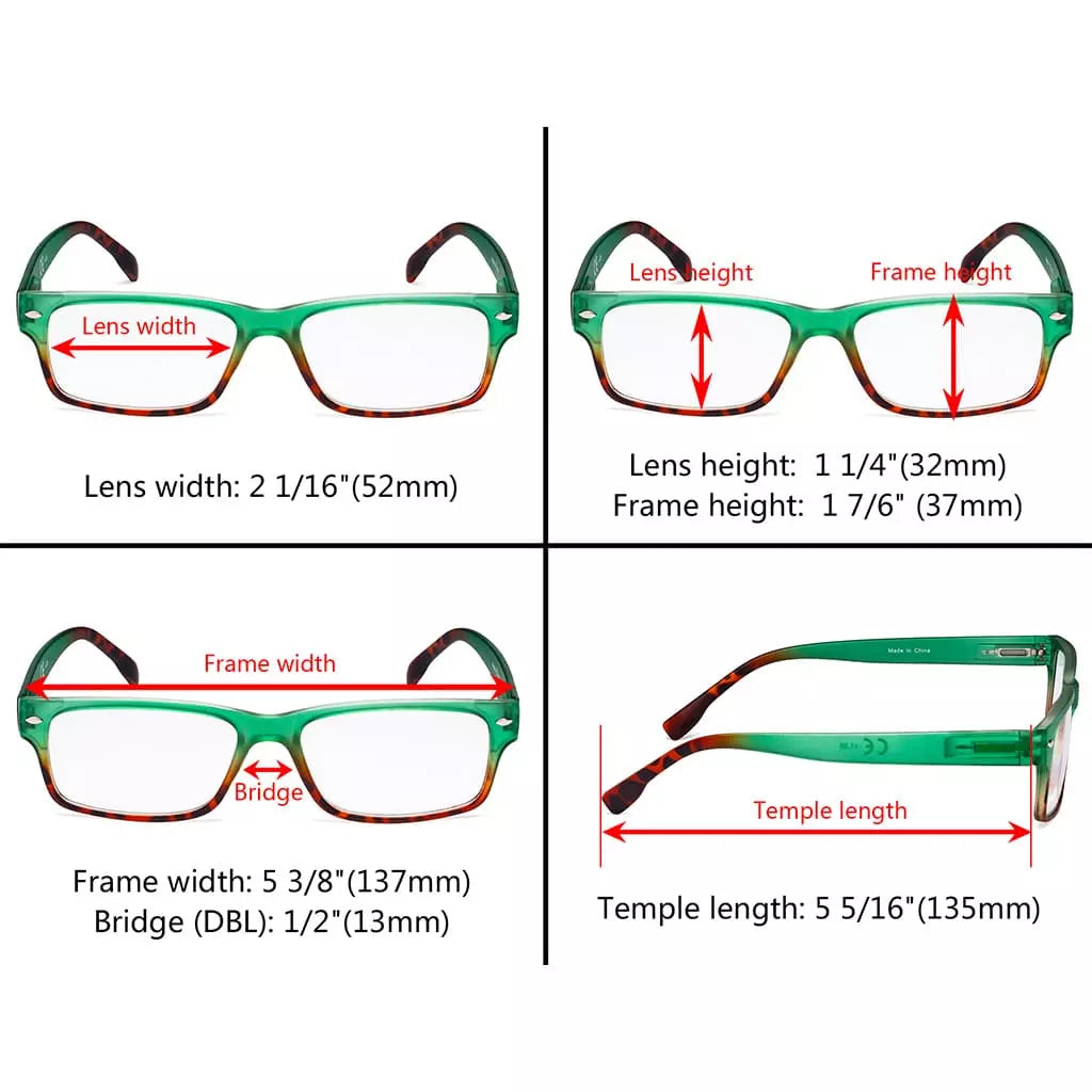 Rectangle Reading Glasses for Women