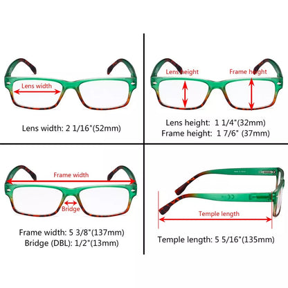 Rectangle Reading Glasses for Women