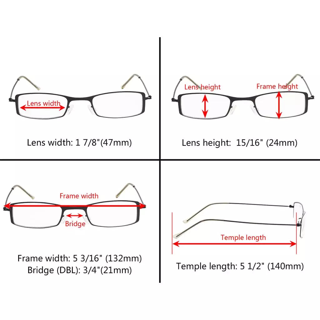 Ultrathin Frame Reading Glasses For Men