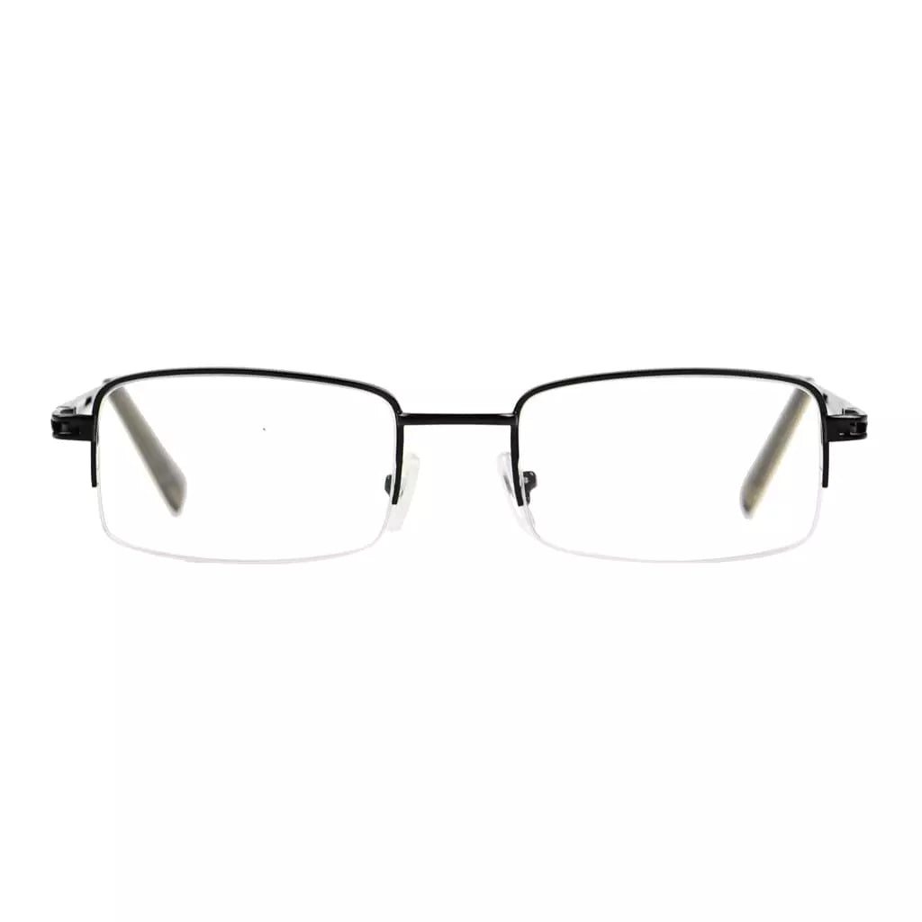 Half-rim Metal Reading Glasses for Men