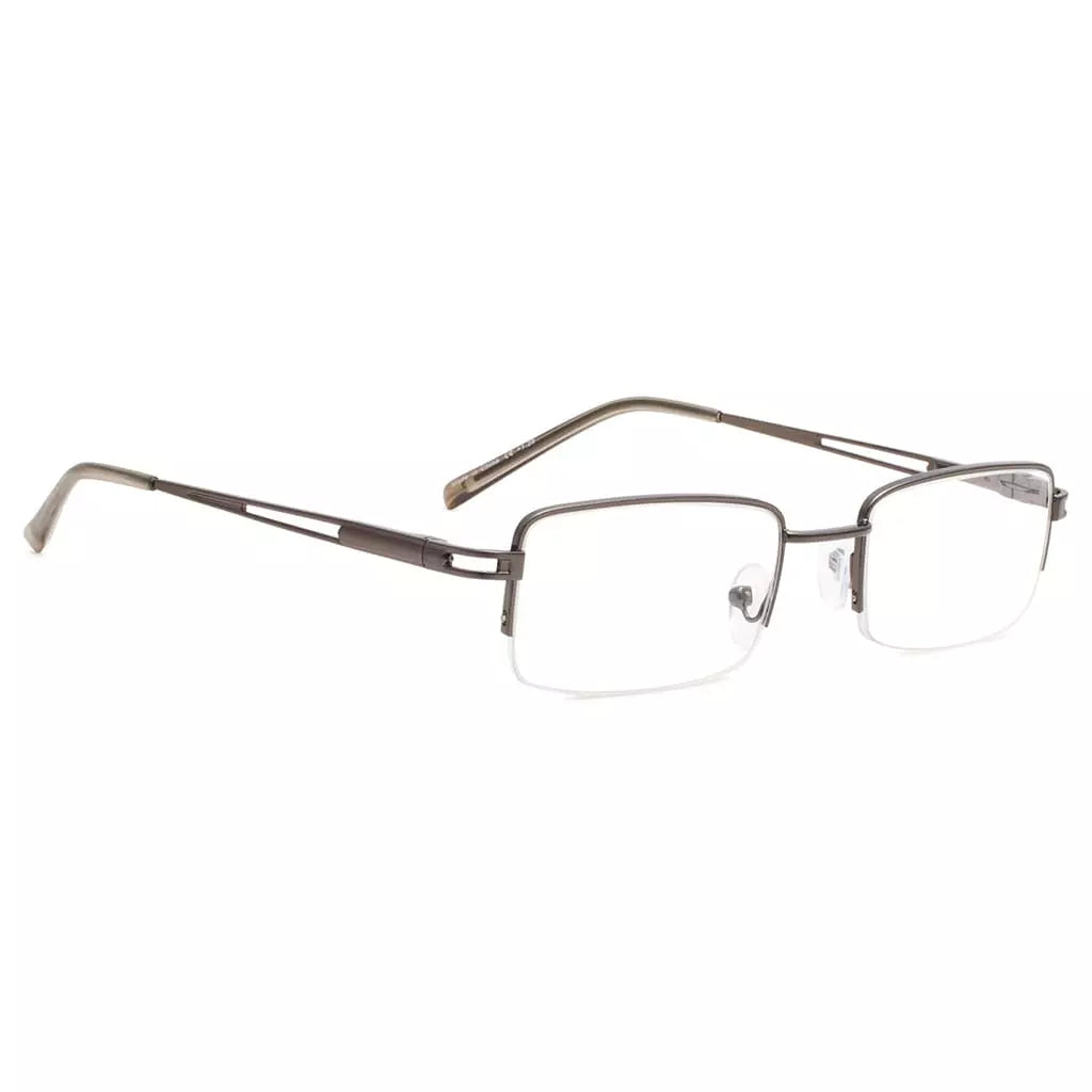 Half-rim Metal Reading Glasses for Men