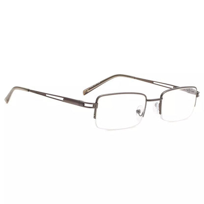 Half-rim Metal Reading Glasses for Men