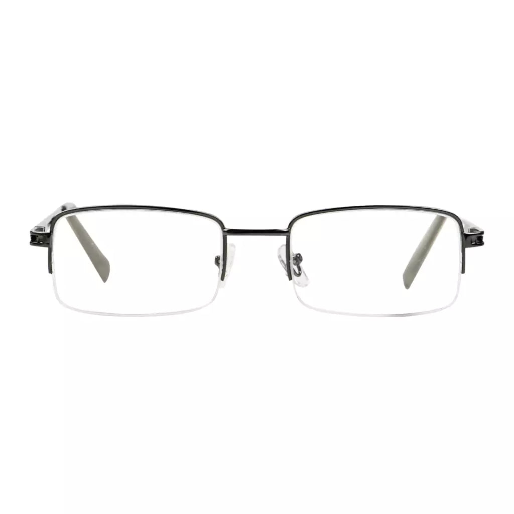Half-rim Metal Reading Glasses for Men