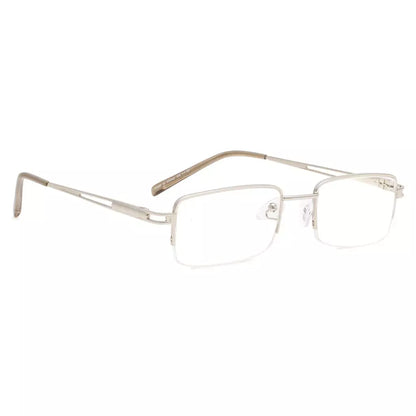 Half-rim Metal Reading Glasses for Men