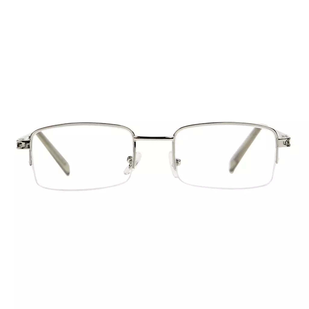 Half-rim Metal Reading Glasses for Men