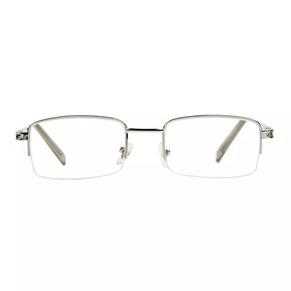 Half-rim Metal Reading Glasses for Men