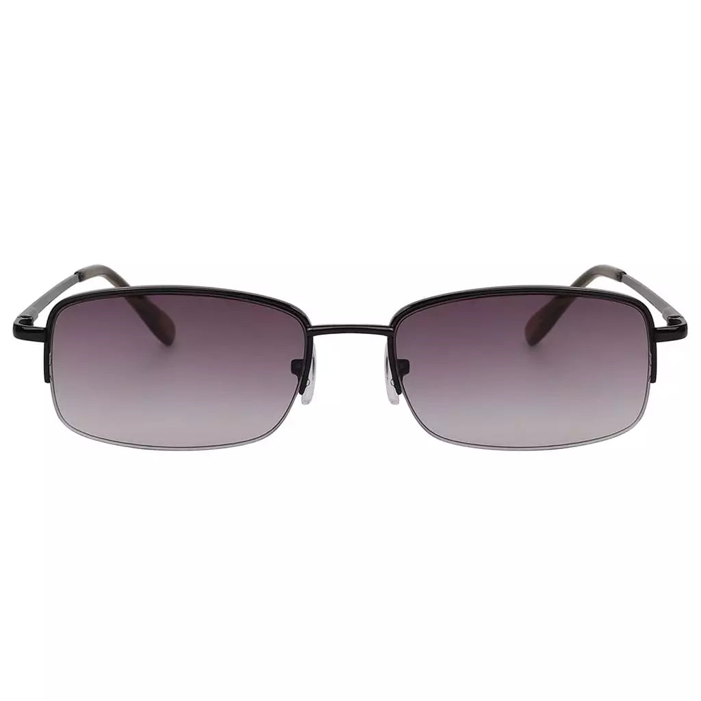 Metal Half-Rim Reading Sunglasses for Women Men