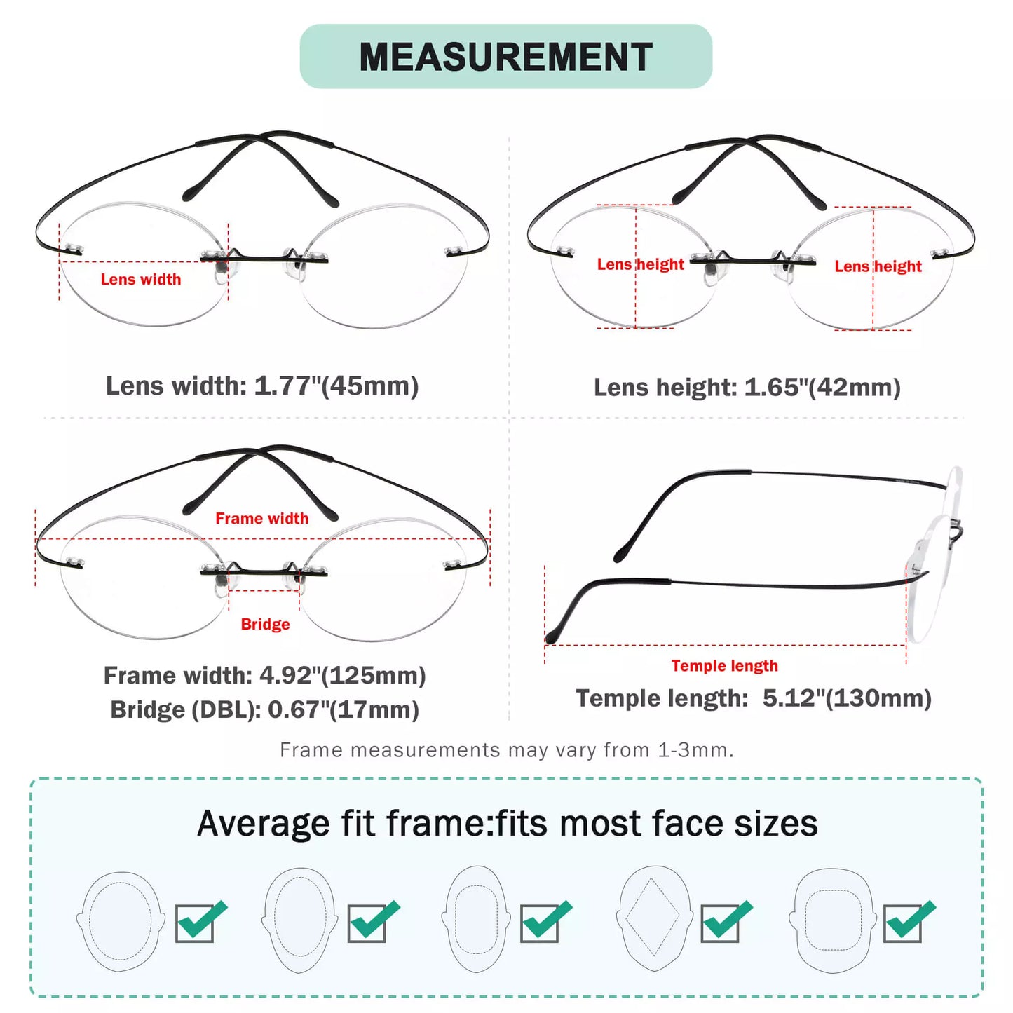 Pilot Wirerim Reading Glasses Women Men
