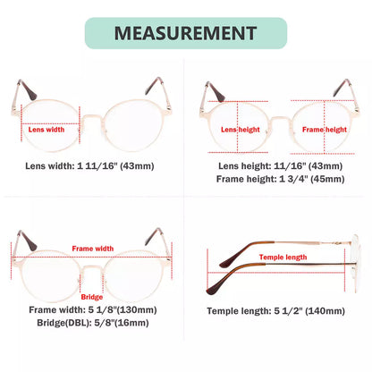 Round Wirerim Reading Glasses Women Men