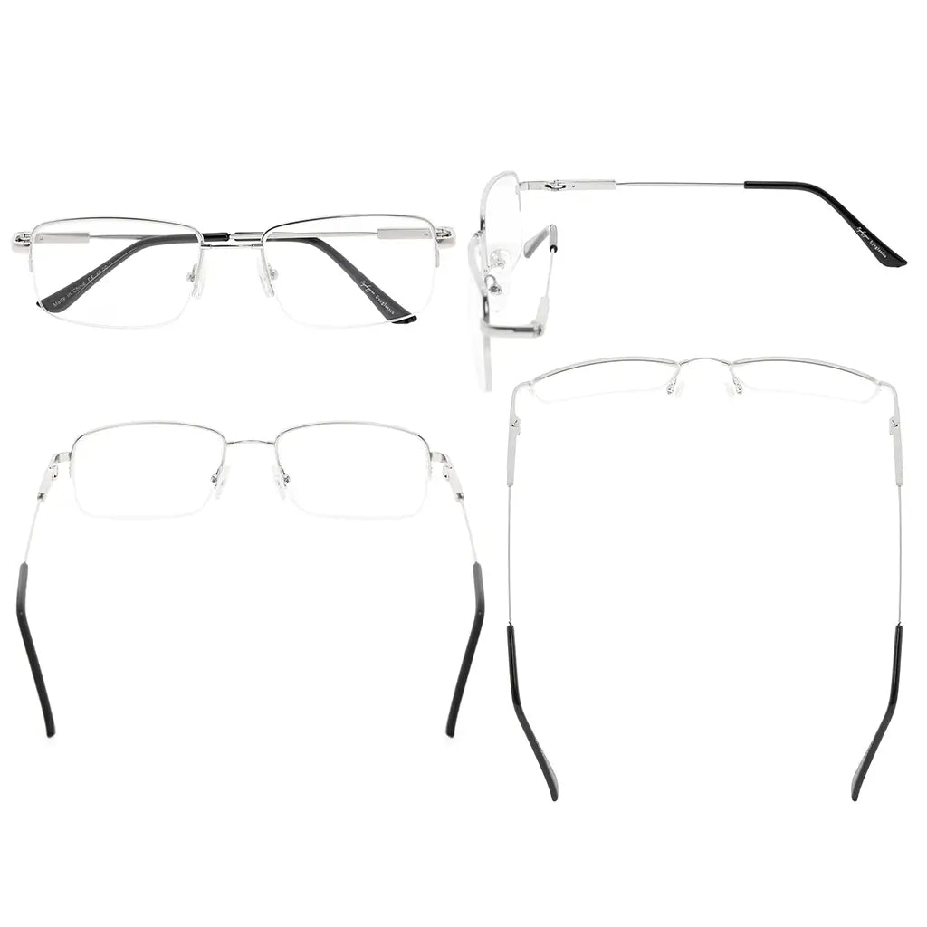 Titanium Half-Rim Reading Glasses Men