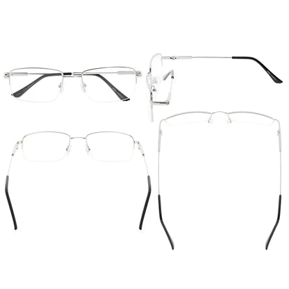 Titanium Half-Rim Reading Glasses Men