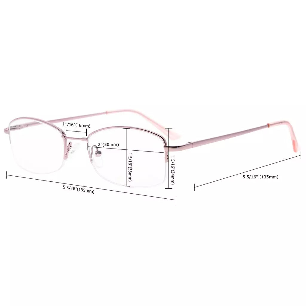 Half Rim Reading Glasses Women