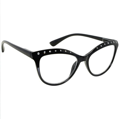 Cat Eye Hexagon Design Rhinestone Design Reading Glasses Women