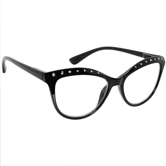 Cat Eye Hexagon Design Rhinestone Design Reading Glasses Women