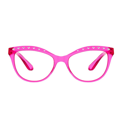 Cat Eye Hexagon Design Rhinestone Design Reading Glasses Women