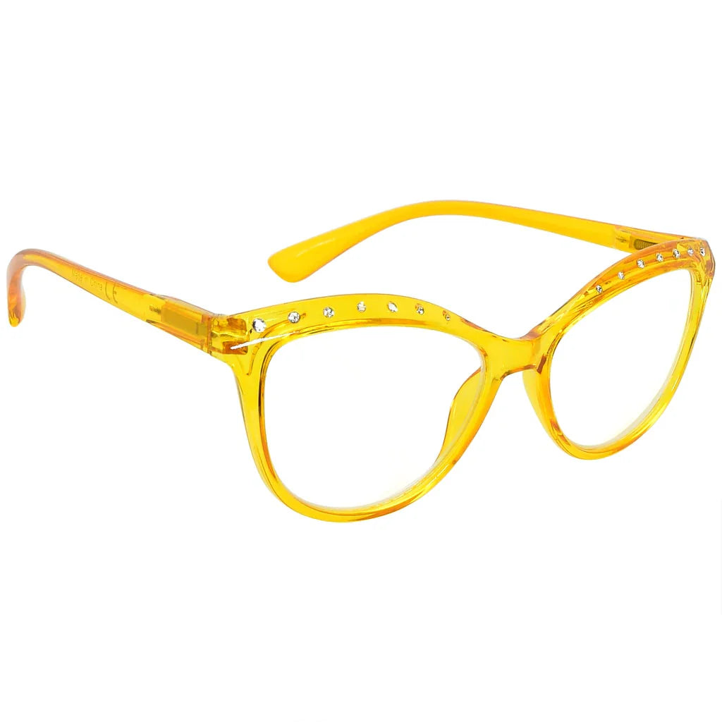 Cat Eye Hexagon Design Rhinestone Design Reading Glasses Women