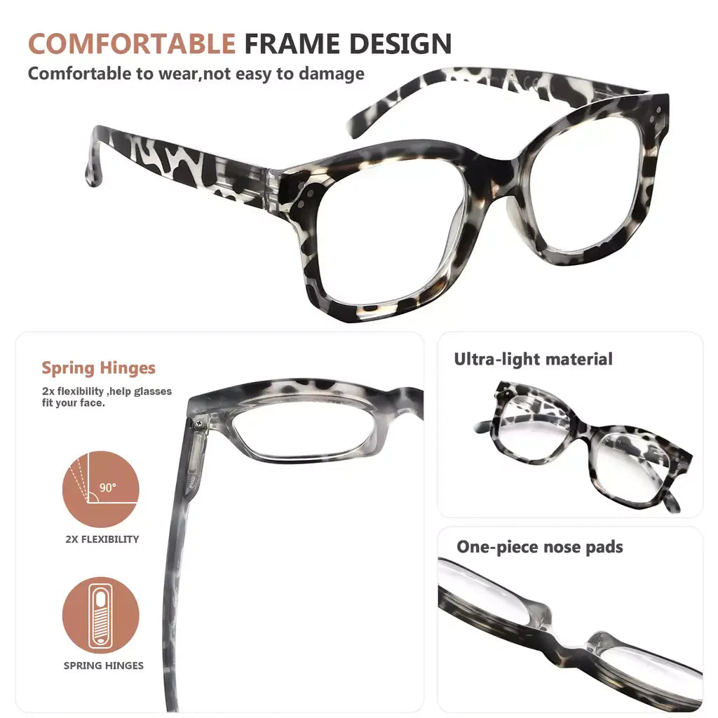 Thick Frame Small Lens Reading Glasses Women Men