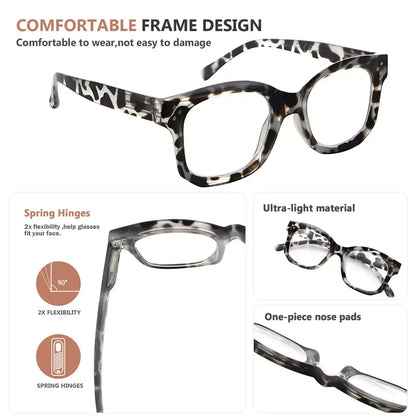 Thick Frame Small Lens Reading Glasses Women Men