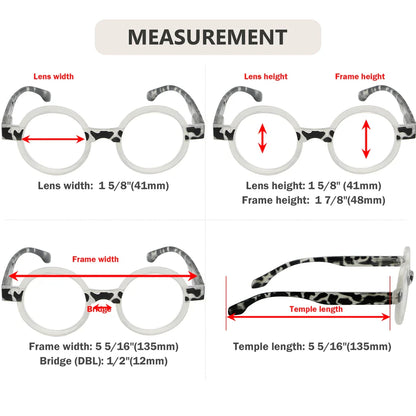 Small Round Reading Glasses for Women