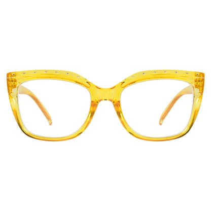 Cat Eye Rhinestone Design Reading Glasses Women