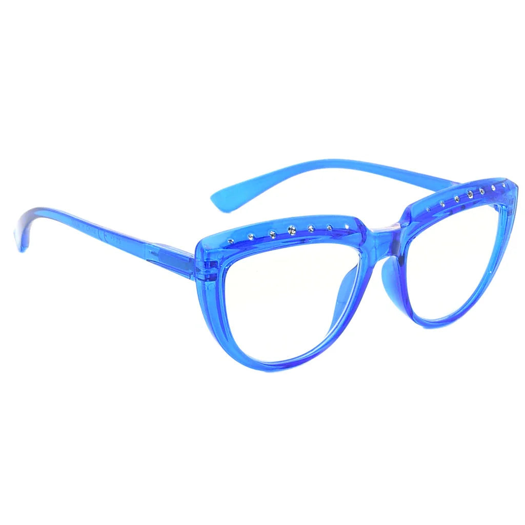 Half-Moon Rhinestone Design Reading Glasses Women