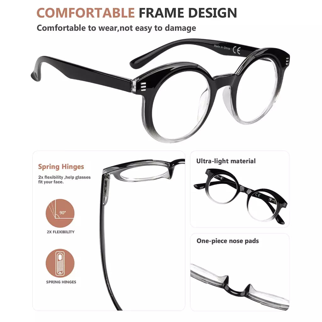Round Small Reading Glasses for Women