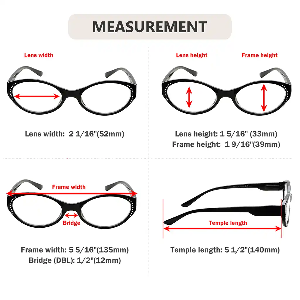 Oval Reading Glasses for Women