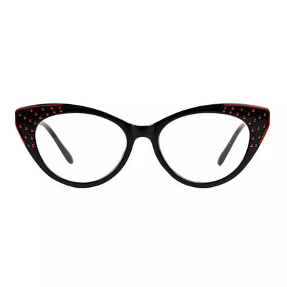 Cat Eye Reading Glasses for Women Bling Design Readers
