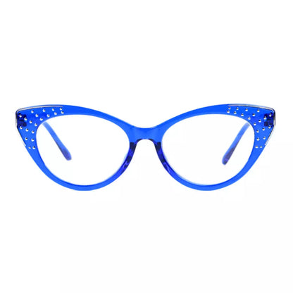 Cat Eye Reading Glasses for Women Bling Design Readers