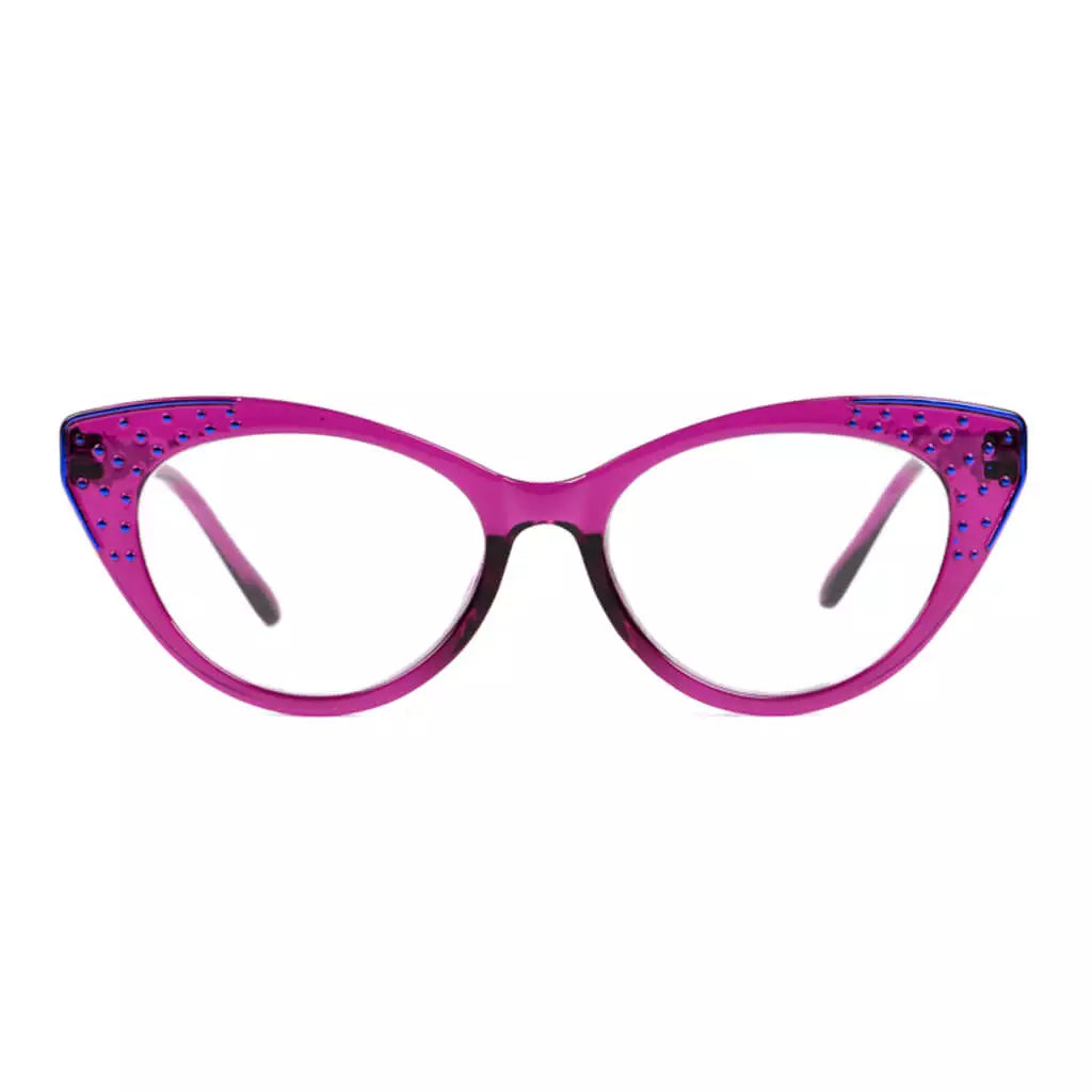 Cat Eye Reading Glasses for Women Bling Design Readers