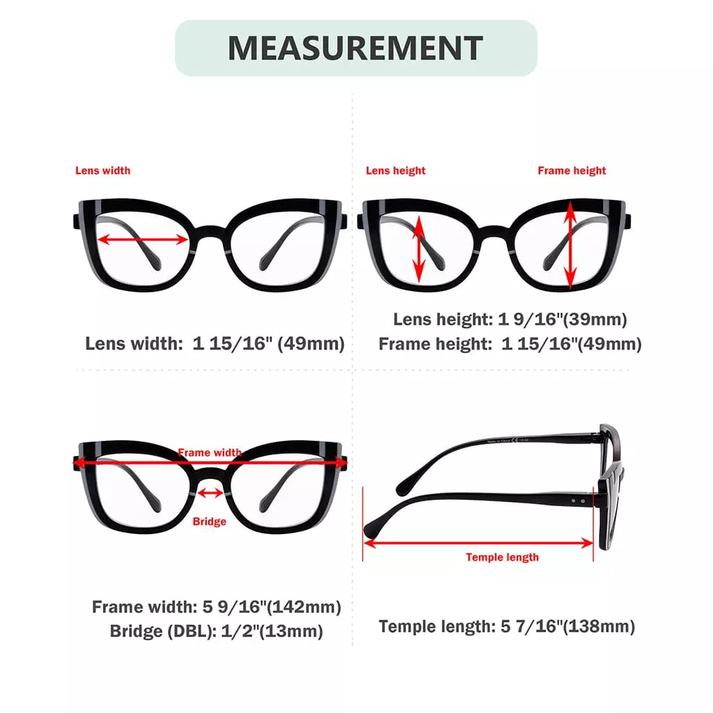 Cat Eye Reading Eyeglasses for Women